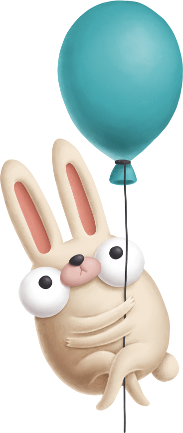 Bunny with balloon